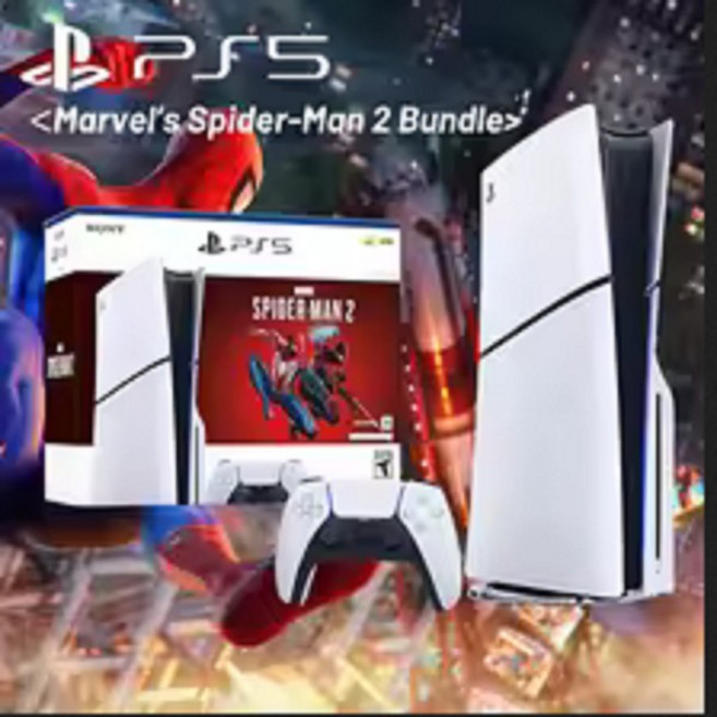 소니 플레이스테이션 5 슬림 마블 스파이더맨 2 번들 디스크 PS5 도매