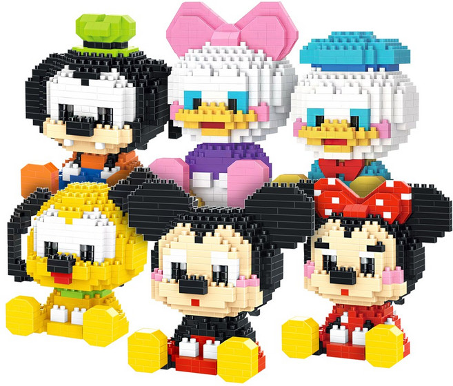 [알꿀밤-나노블럭-D애니] E앉은 디즈니 6종 세트, 1개