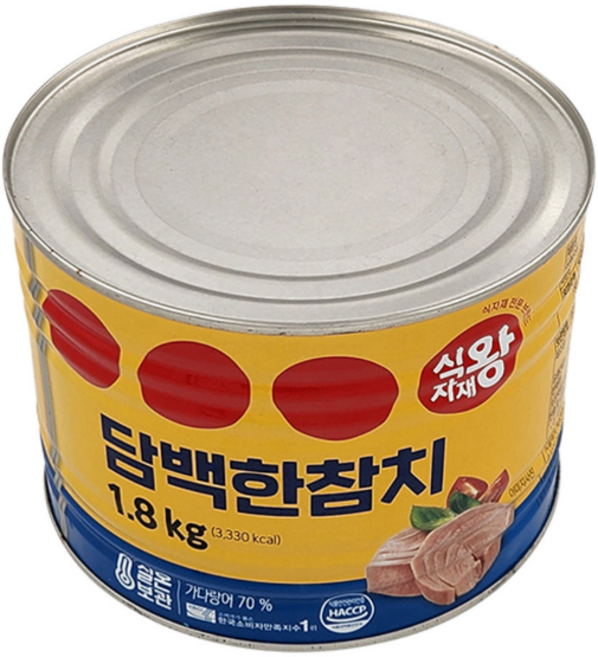 식자재왕 담백한 참치캔, 1.8kg, 5개
