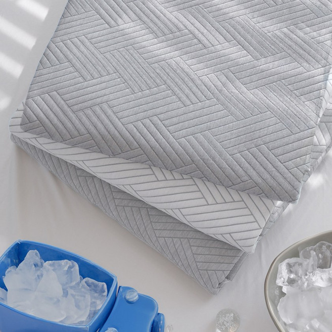 -7도 접촉 냉감 차가운 아이스웰 여름 침대 패드 쿨매트, 아이스웰 그레이