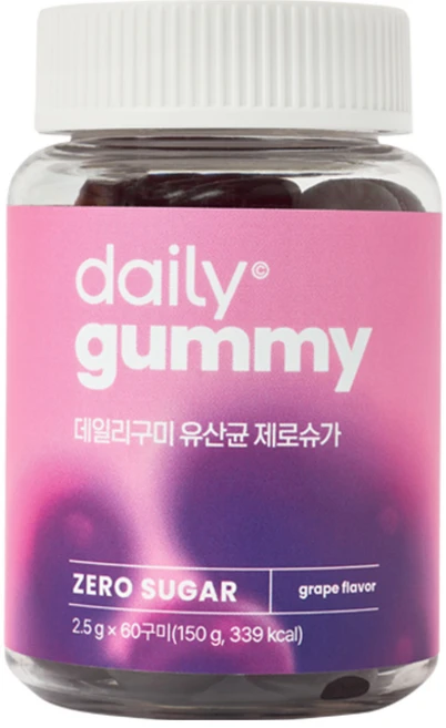 데일리구미 유산균 제로슈가, 60정, 1개 - 쿠팡