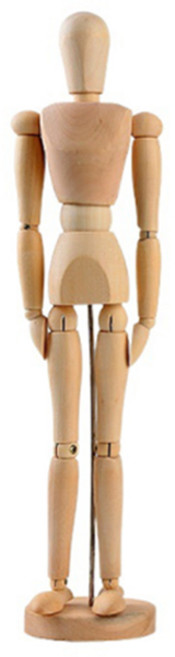 인테리어 장식소품 원목 구체 관절 목각인형 30cm, 목각인형-대