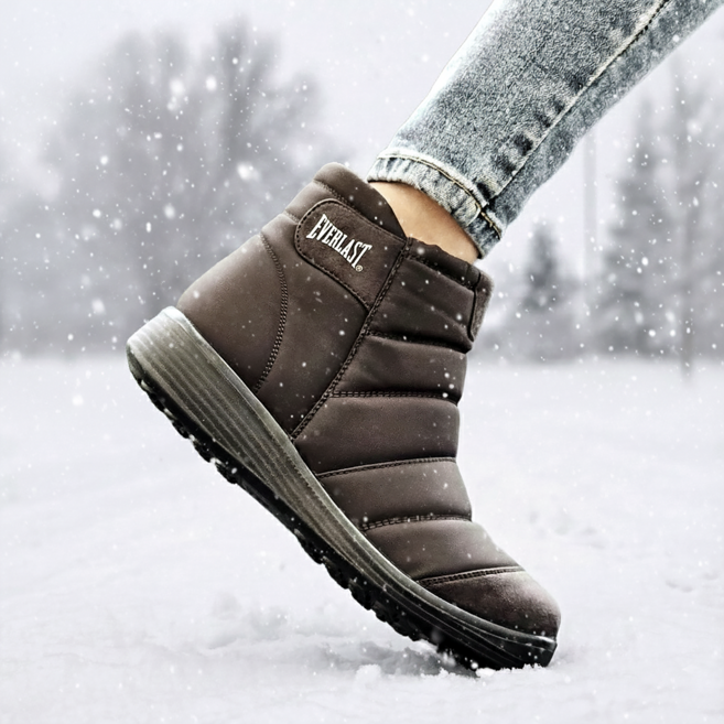 에버라스트 여성 겨울 방한화 경량 패딩부츠 기모 지퍼 미끄럼방지 논슬립 발편한 앵클 부츠 여자겨울신발 패딩슈즈 방한부츠 패딩운동화