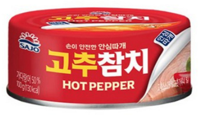 사조참치 고추참치 안심따개, 100g, 8개