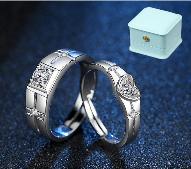 르떼르넬 JSCR021 Silver 마음으로 좋아하다 결혼 프로포즈 기념일 실버 커플 반지 은반지 커플링