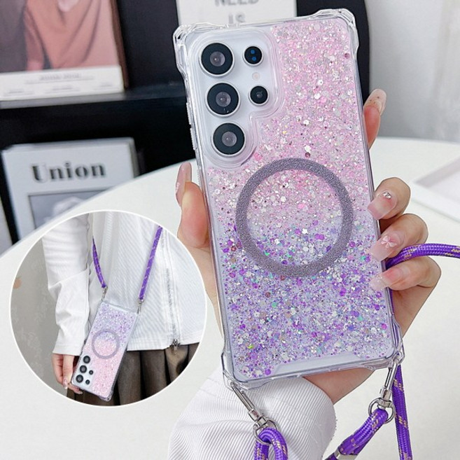 갤럭시S26 S26울트라 맥세이프 바디 스트랩 크로스 투톤 글리터 범퍼 핸드폰 케이스