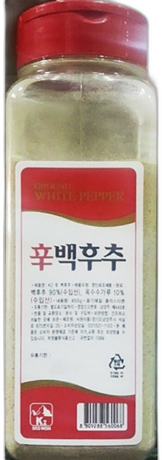 후추분 백후추가루 후추가루 조미료 서원 X20 백후추, 1개, 450g