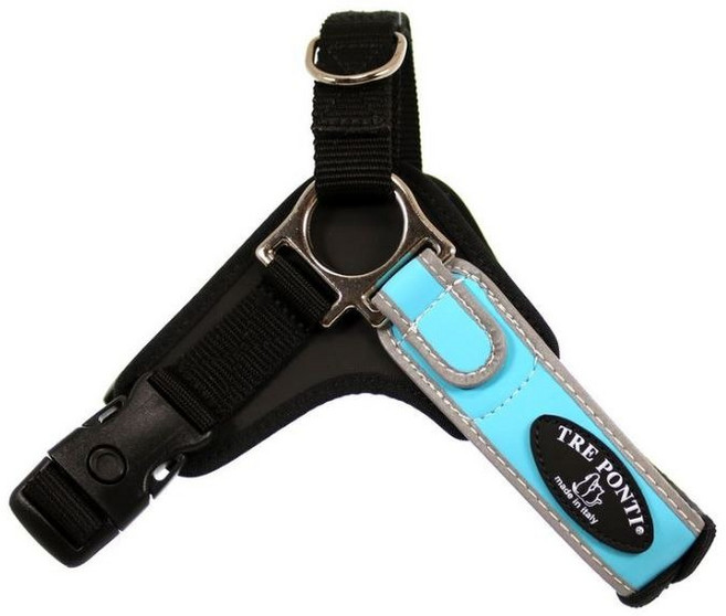 중형 대형견용 트레폰티 포르자 쉬운 하네스(블루), 블루, 1개