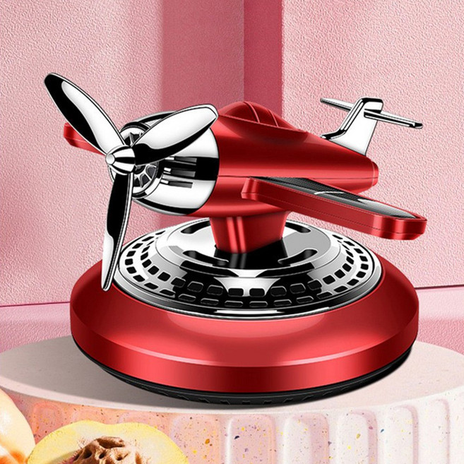 차량용 프리미엄 방향제 센트리스 태양열 비행기모형 새차선물 장식품 방향제 디퓨저 10ml, 레드 교보문고, 1개