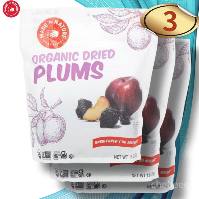 메이드인네이쳐 오가닉 프룬 드라이 플럼 말린 자두 369g 3봉 Plum