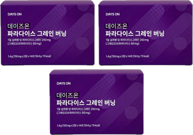데이즈온 파라다이스 그레인 버닝 3박스(700mg*28정*3박스/6주분), 3박스, 14회분