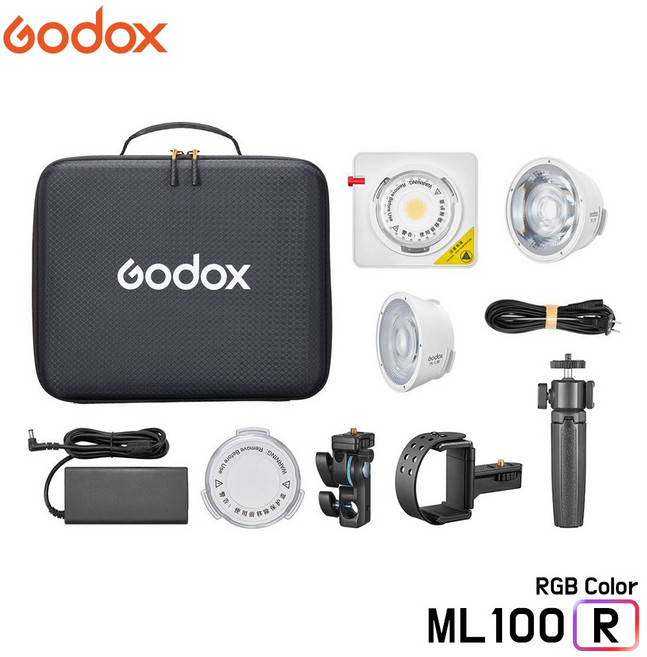 GODOX 고독스 ML100R Kit4 / LED 지속광 RGB 풀컬러 배경조명 사진촬영 영상촬영 방송조명 미니조명 스튜디오조명, 1개