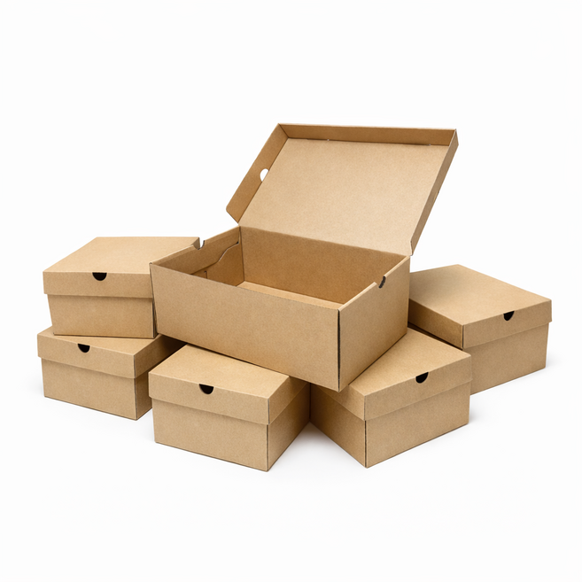 서플라이랩 크래프트지 신발박스 6p 신발상자 친환경 정리함 보관함 슈박스, 6개, 무지