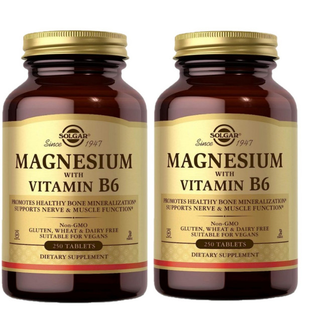 솔가 마그네슘 + 비타민B6 피리독신 Magnesium, 250정, 2개