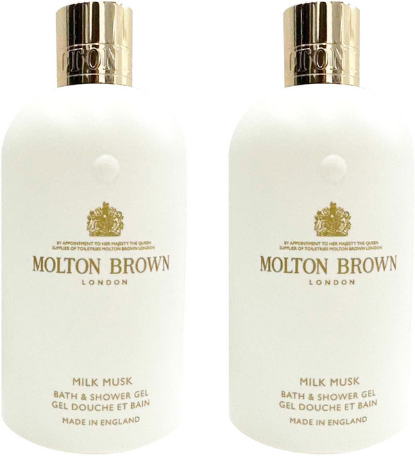 몰튼브라운 밀크 머스크 배스 앤 샤워 젤, 2개, 290ml