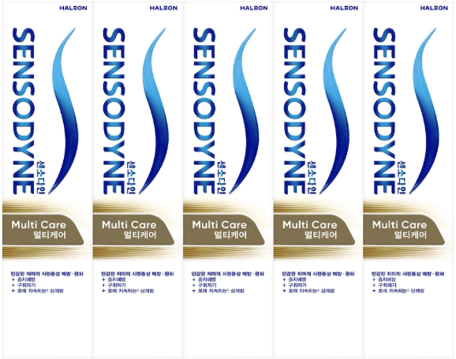 센소다인 멀티케어 치약 100g 5개 시린이 개선 구취제거