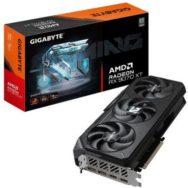 GIGABYTE Radeon RX9070XT GDDR6 16GB OC-16GD 탑재 그래픽 보드 기가바이트 [국내 정규