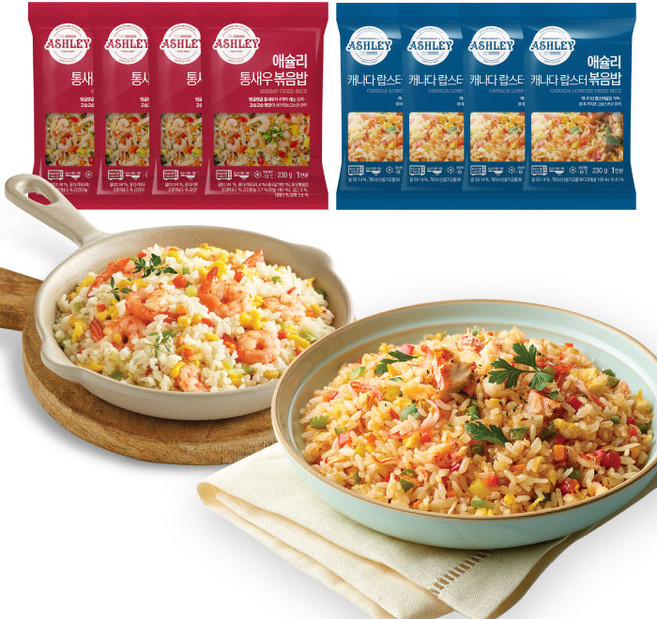 애슐리 볶음밥 8인분 (랍스터4 + 통새우4), 1개, 230g