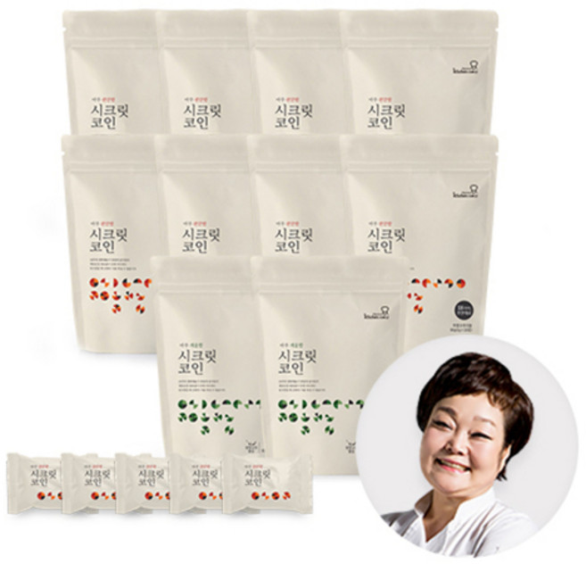빅마마 이혜정의 시크릿코인 205알 ( 편안한 맛 8팩+개운한맛 2팩+편안한맛 추가5알), 80g, 10개