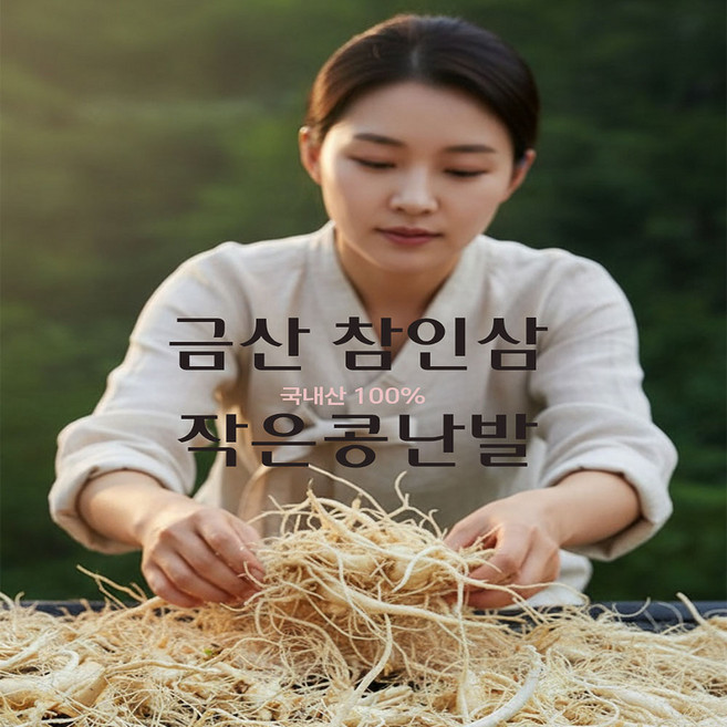 금산 참 인삼 수삼 작은 콩난발250g 세척진공포장, 1세트, 250g