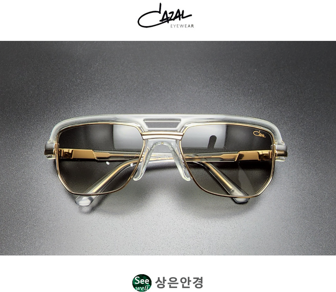카잘 CAZAL 9087 COL 002 크리스탈/골드 하금테 선글라스