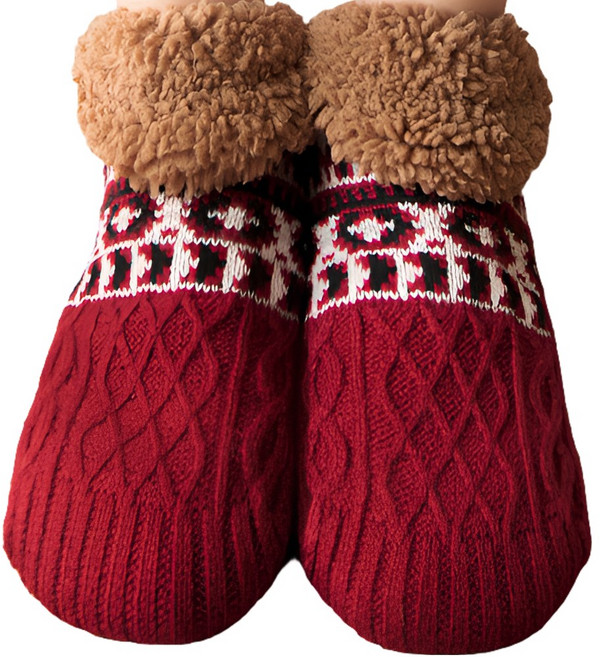 글랜클 구름신 여성 융털 기모 덧신 수면 양말