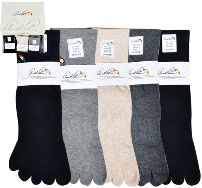 아놀드파마 숙녀 무지 발가락 단목 양말0084ka