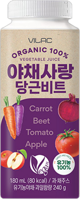 비락 야채사랑 당근비트, 12개, 180ml