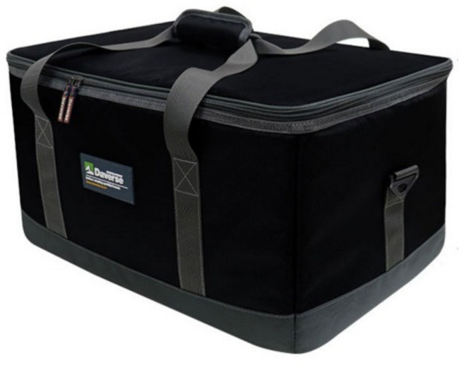 데버스 쿠션 있는 안전한 캠핑 수납 가방 멀티백-L, 블랙, 1개