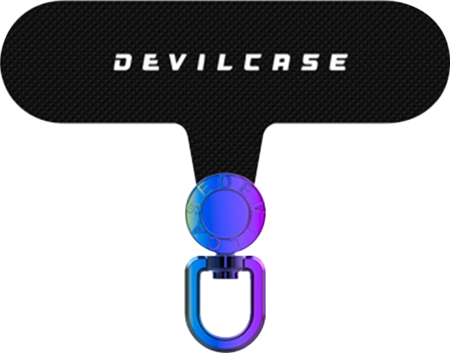DEVILCASE 惡魔盾 360度可旋式手機墊片 掛繩墊片 掛片 夾片 固定片 強韌耐用 通用墊片, 黑色(彩鈦五金)