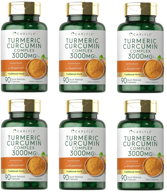 Carlyle 칼라일 투메릭 커큐민 강황 3000mg 90캡슐 x6 - 쿠팡