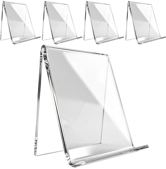 카로히포 다용도 아크릴 책꽂이 스탠드 거치대 진열대 5개, 투명