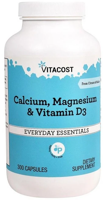 비타코스트 칼슘 마그네슘 비타민D3 Vitacost Calcium Magnesium Vitamin D, 300정, 1개 - 쿠팡