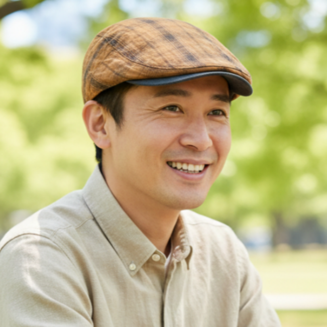 낭만삼춘 C06 봄 여름 남성 체크무늬 데일리 베레모 헌팅캡