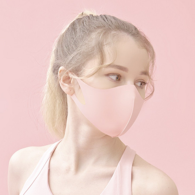 에어길 피치 핑크 핑크색 연핑크 분홍 분홍색 빨아쓰는 항균 연예인 패션 마스크, 피치핑크 4in1패키지, L