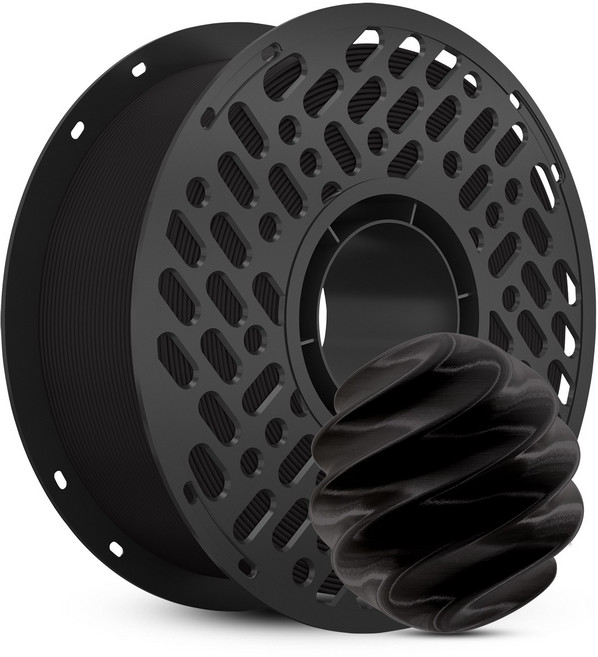 CaiLab 고강도 고탄성 PLA+ 3D 프린터 필라멘트 1.75mm 노즐 막힘 없는 선경 안정성 1kg | 뱀부랩 3D 프린터(P1S P2S A1 H2D등) 호환, 검정색, (PLA)