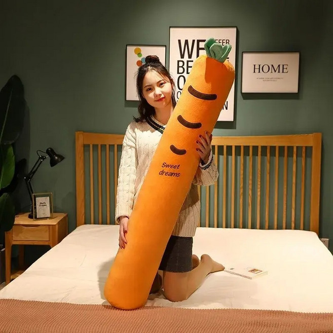 Barnidi 모찌 과일 안고자는 긴 배게 바디필로우대형 롱쿠션 과일인형 3종, 당근