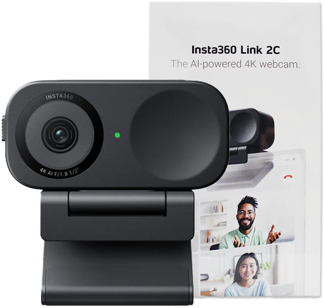 인스타360 Link 2 / Link 2C AI 4K 웹캠, 그래파이트 블랙, Insta360 Link 2C