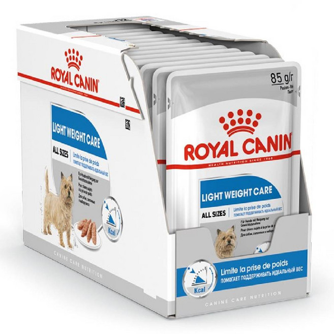 로얄캐닌 강아지 라이트웨이트케어 습식 파우치 12p, 12개