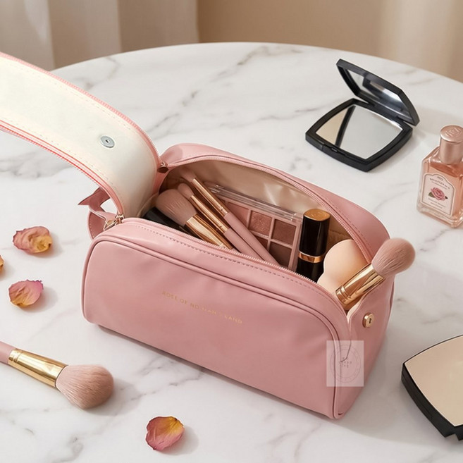 예의 shopping 빅오픈 대용량 메이크업 파우치(핑크) 메이크업포에버파우더