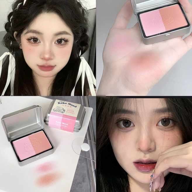 투톤 볼터치 쿨톤 블러셔 입체 페이스 연출 블러셔 쉐딩 아이섀도로 활용 가능 분위기 물씬 섹스어필 여성볼터치 혈색 UP, 1개, 02