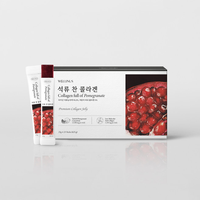 웰리너스 석류 찬 콜라겐 25g X 25포 [생산자 직배송], 1박스, 625g