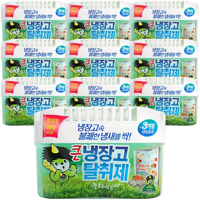 산도깨비 냉장고탈취제 녹차, 420g, 10개
