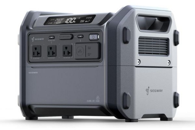 세그웨이 휴대용 발전소 큐브 1000 2200W AC 콘센트 1024Wh 수명PO4 배터리 캠핑용 최대 5kWh 태양광 발전기 홈 백업 정전 오프그리드용 용량 확장 가능, Cube 1000, 1개