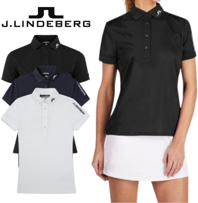 제이린드버그 여성골프웨어 투어테크 라운딩 카라 반팔티셔츠