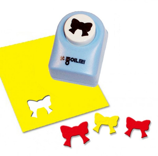 종이나라 모양 펀치 세트 1.8cm 유치원 색종이 눈꽃펀치 리본모양 소형, 1개, 상세페이지 참조