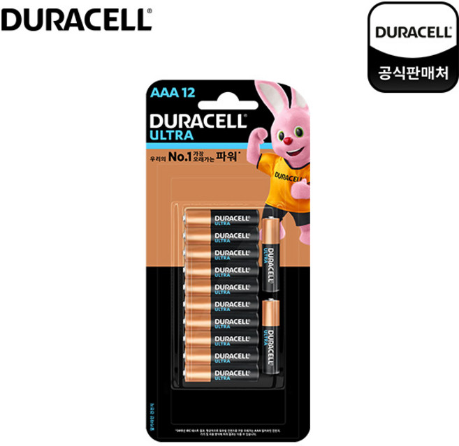 듀라셀 울트라 알카라인 건전지 AAA 12개입, 1개