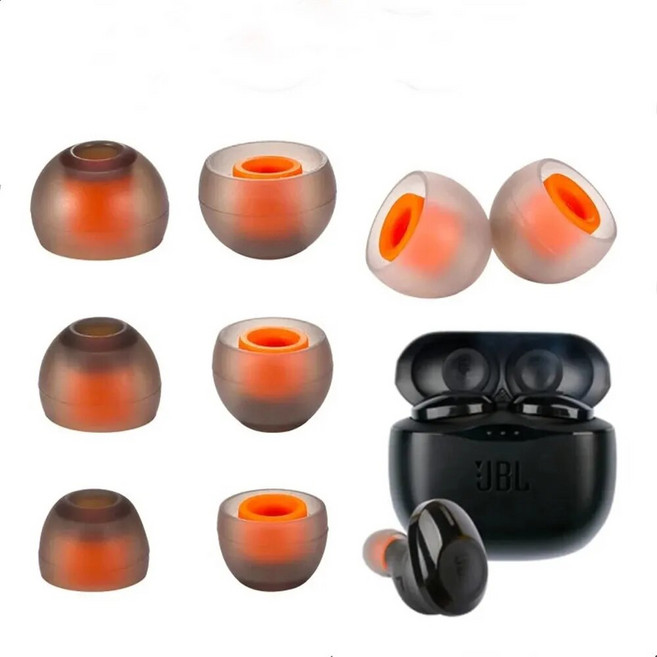 JBL Tune 125TWS 120TWS 이어폰 액세서리와 호환되는 12pcs 이어 버드 팁 커버 교체 실리콘 이어팁 이어 젤, 7.02 - L 사이즈, 1개