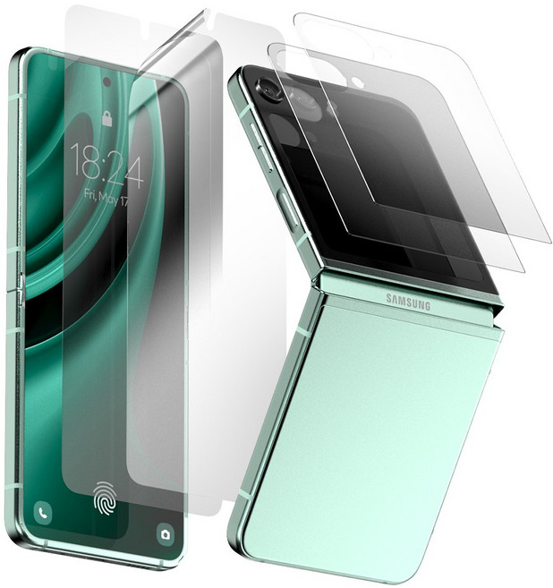 구스페리 하이브리드 내부 tpu + 외부 강화유리 액정보호필름 2p 세트, 1세트