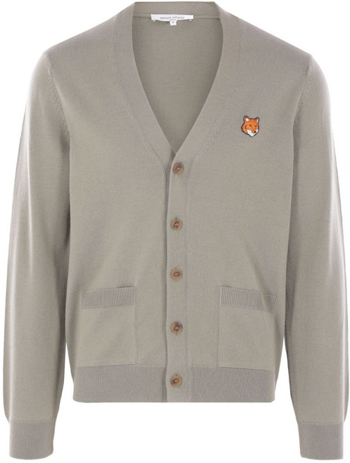 메종키츠네 폭스 헤드 패치 포켓 가디건